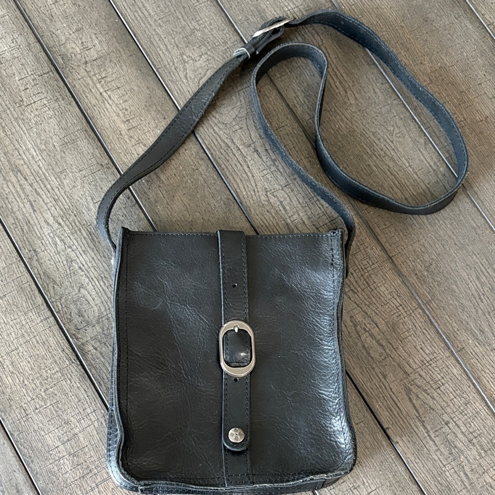 Patricia Nash Black Leather Crossbody Bag